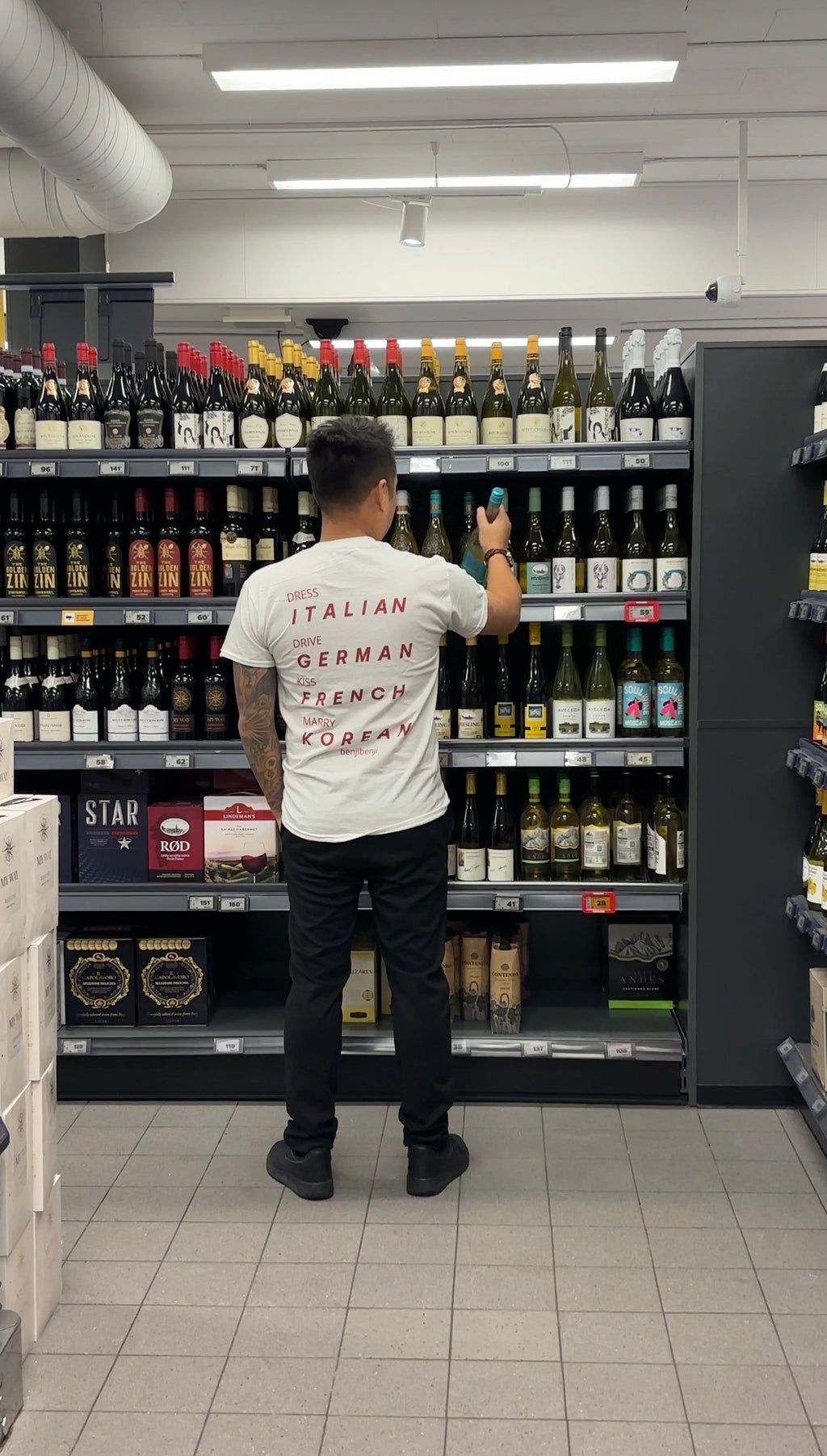 DRESS ITALIAN, DRIVE GERMAN, KISS FRENCH, MARRY KOREAN