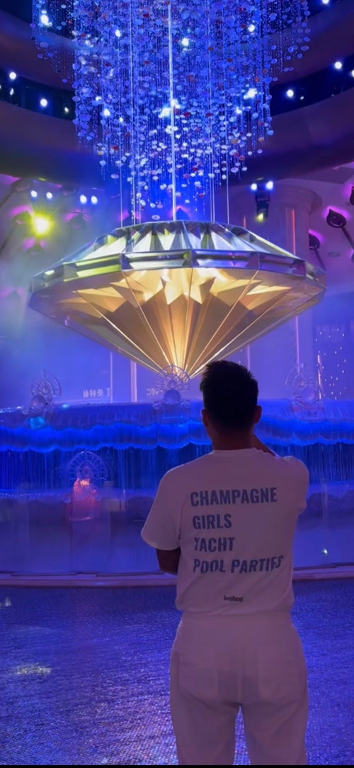 Champagne, girls, yacht, pool parties